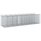 vidaXL Gabionen-Hochbeet 4 pcs Silber