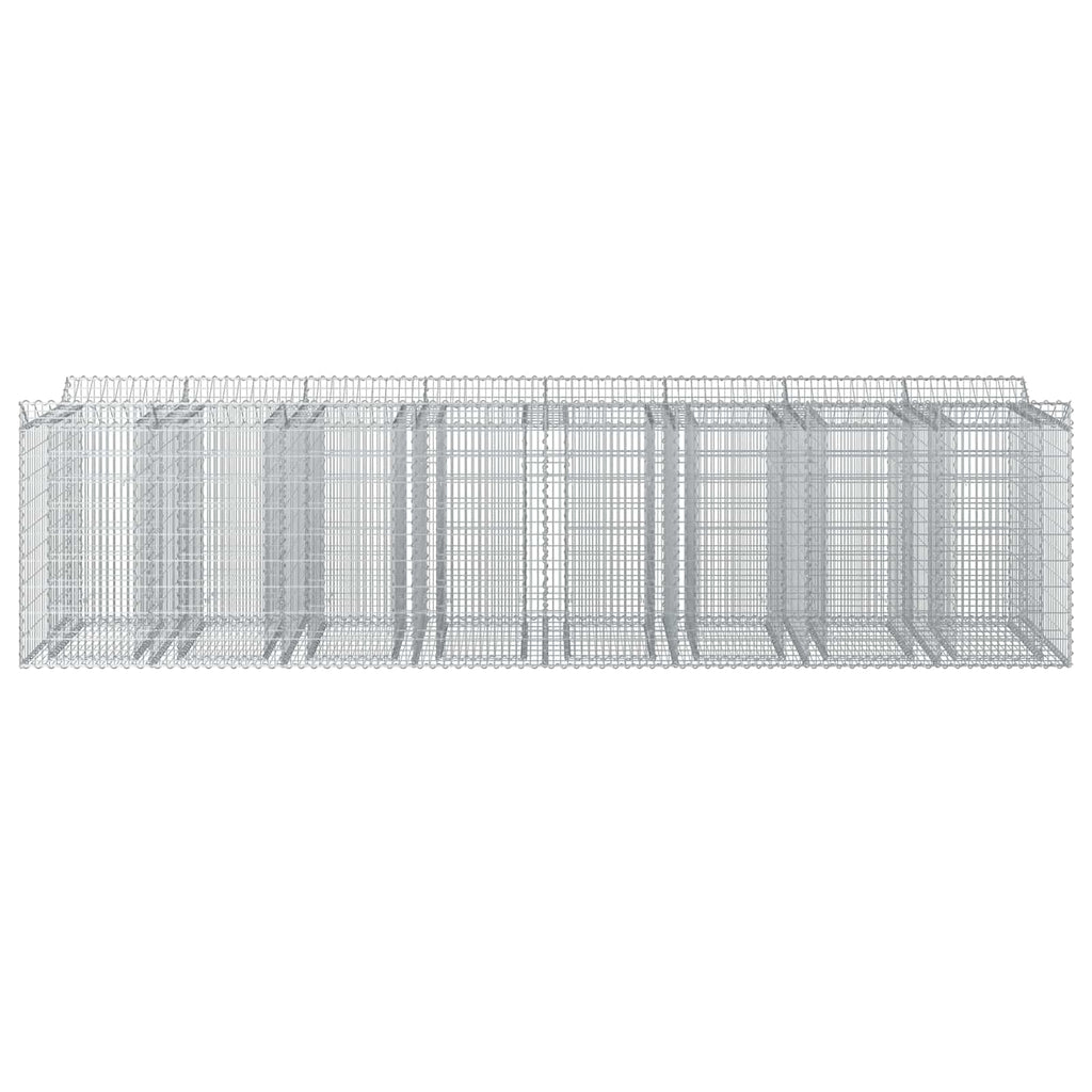 vidaXL Gabionen-Hochbeet 4 pcs Silber
