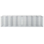 vidaXL Gabionen-Hochbeet 4 pcs Silber