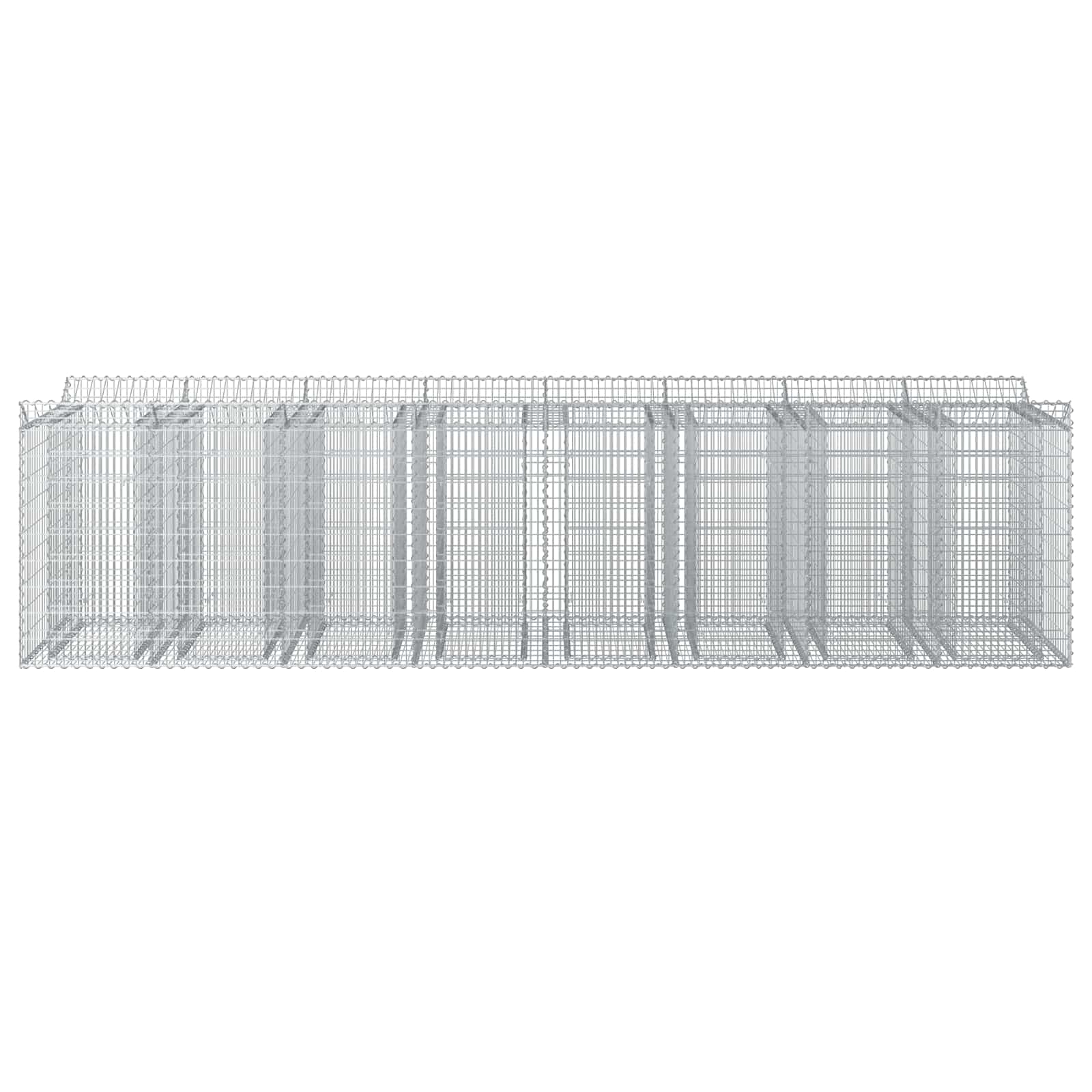 vidaXL Gabionen-Hochbeet 4 pcs Silber