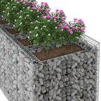 vidaXL Gabionen-Hochbeet 4 pcs Silber