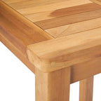 vidaXL Bartisch Natur 60 x 60 x 105 cm Massiv-Teak