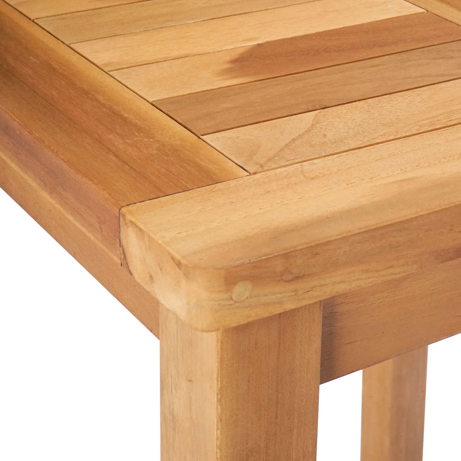 vidaXL Bartisch Natur 60 x 60 x 105 cm Massiv-Teak