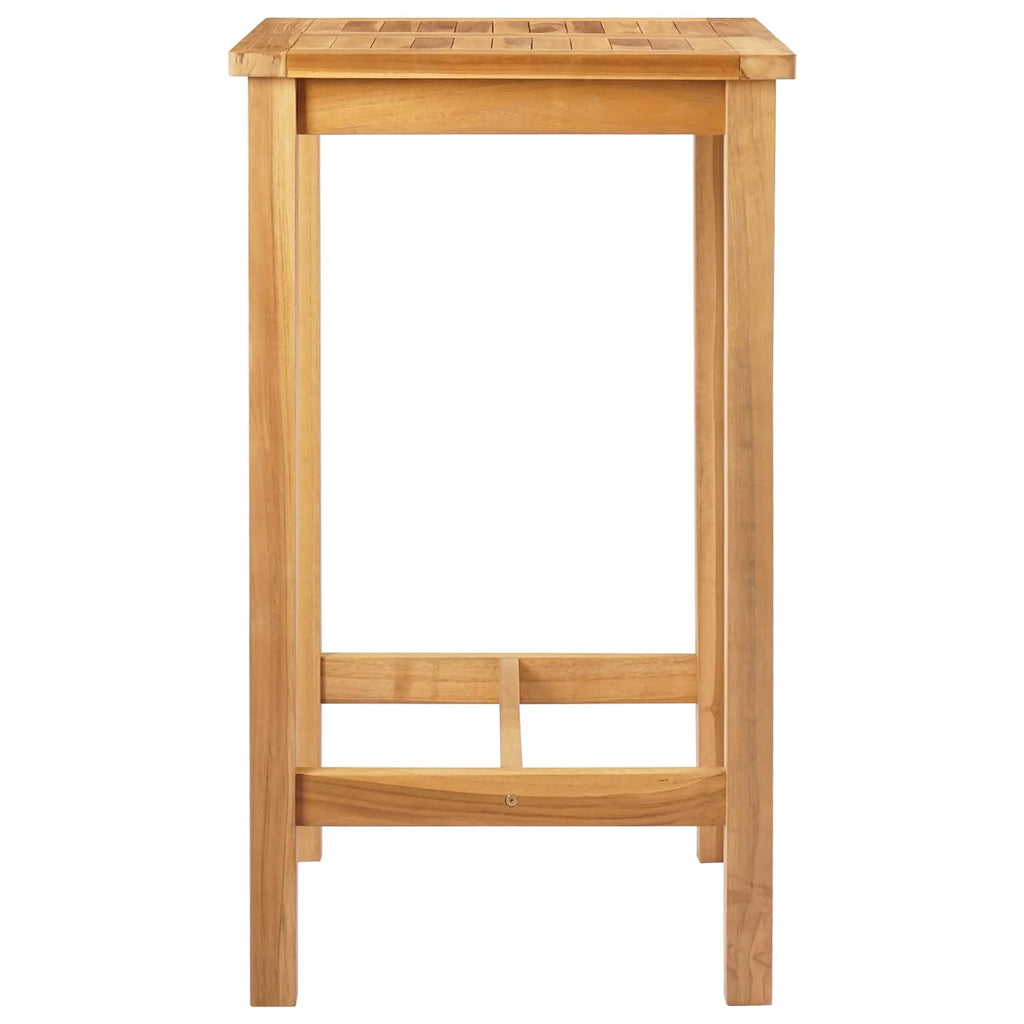 vidaXL Bartisch Natur 60 x 60 x 105 cm Massiv-Teak