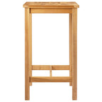 vidaXL Bartisch Natur 60 x 60 x 105 cm Massiv-Teak