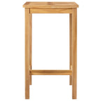 vidaXL Bartisch Natur 60 x 60 x 105 cm Massiv-Teak