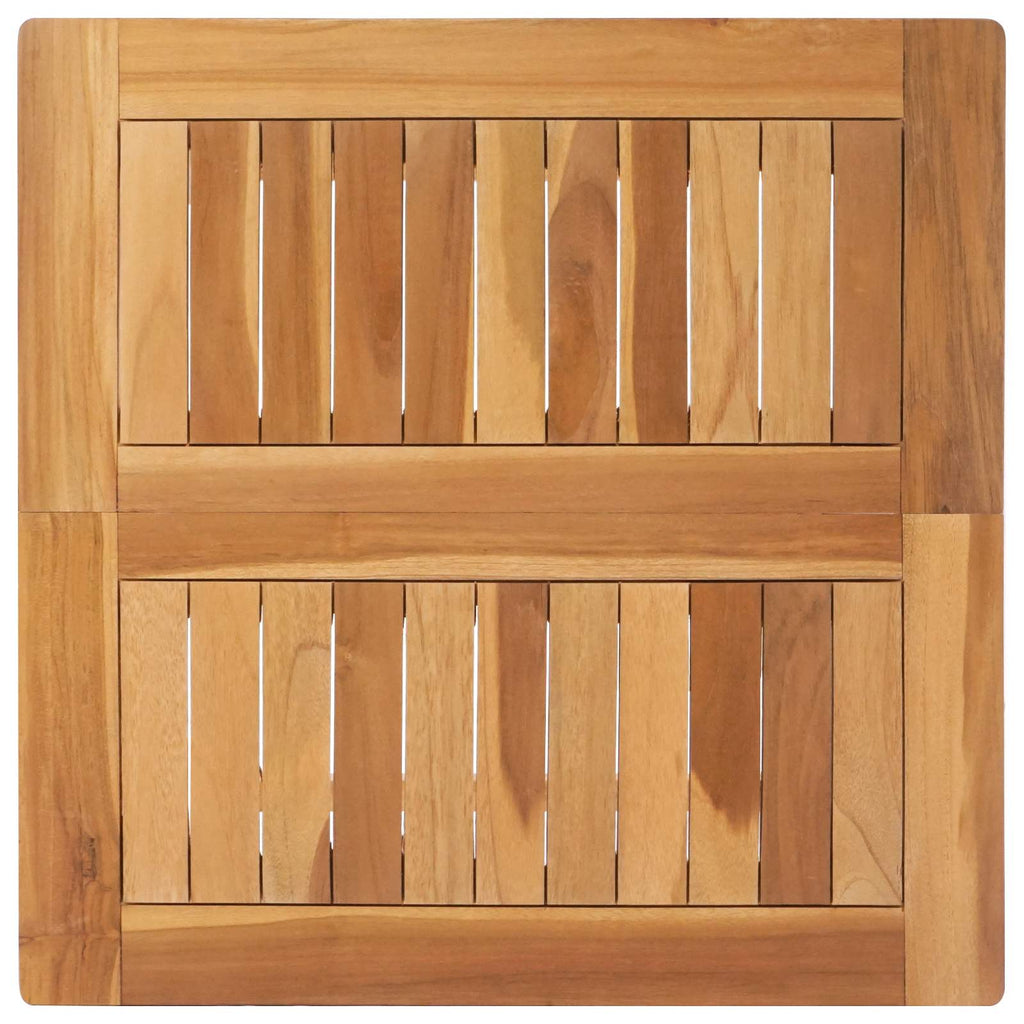 vidaXL Bartisch Natur 60 x 60 x 105 cm Massiv-Teak