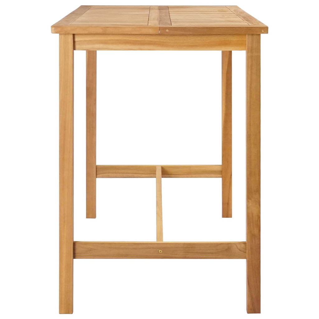 vidaXL Bartisch Natur 150 x 75 x 105 cm Massivholz Teak