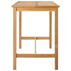 vidaXL Bartisch Natur 150 x 75 x 105 cm Massivholz Teak