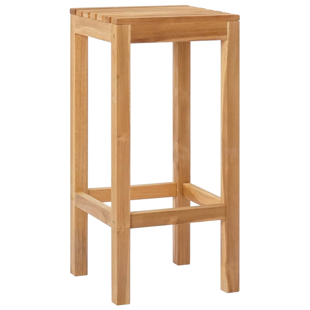 vidaXL Barhocker 2 pcs Natur 35 x 35 x 75 cm Massivholz Teak