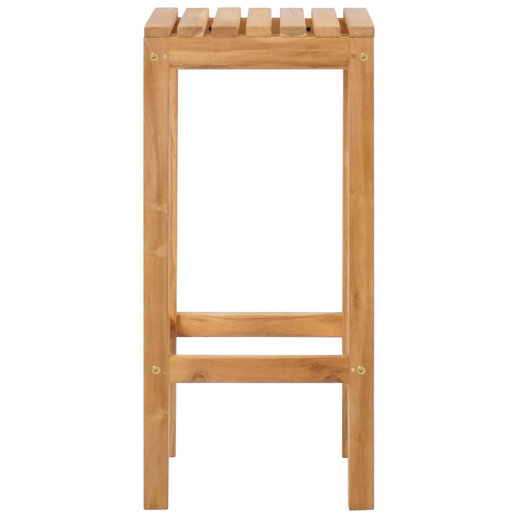 vidaXL Barhocker 2 pcs Natur 35 x 35 x 75 cm Massivholz Teak