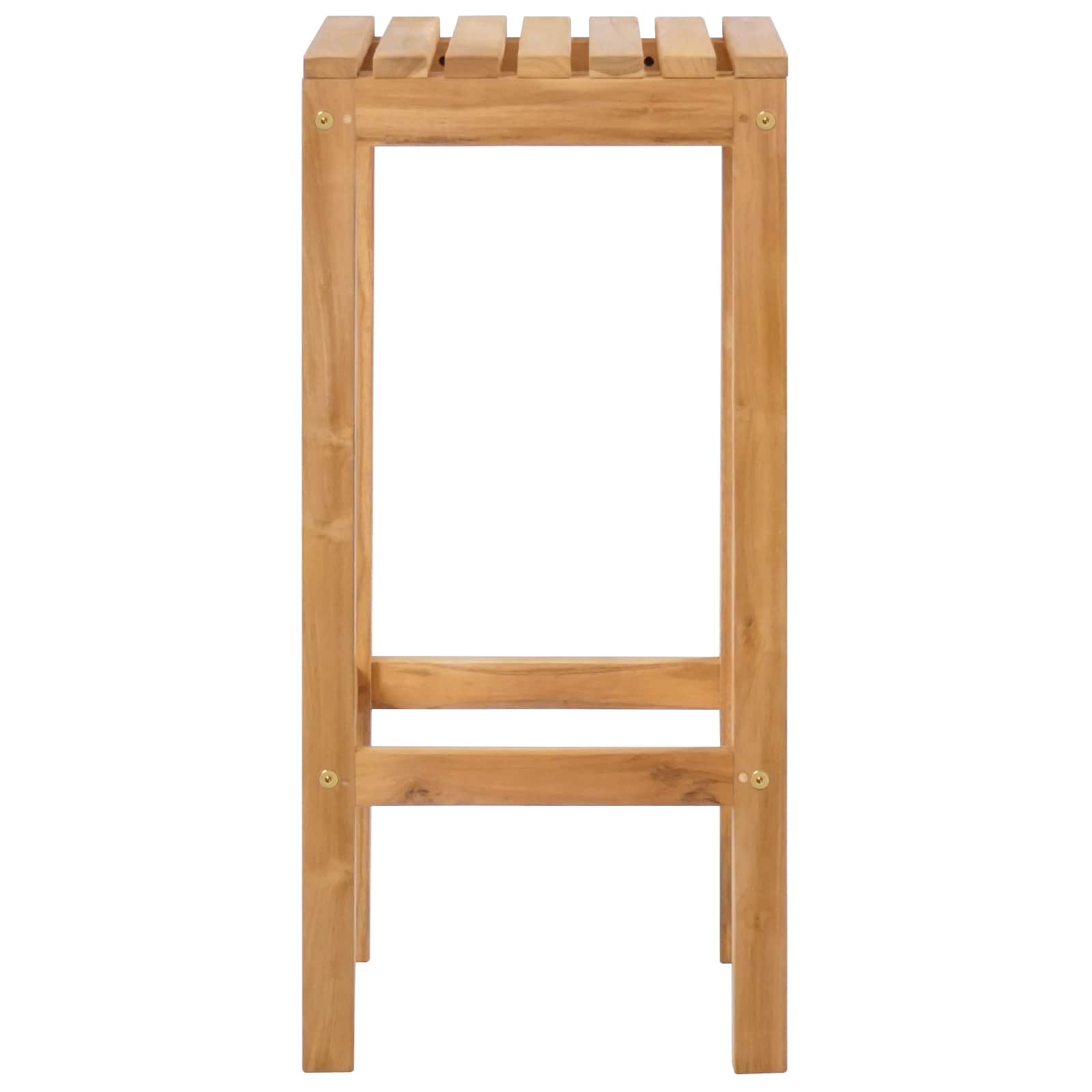 vidaXL Barhocker 2 pcs Natur 35 x 35 x 75 cm Massivholz Teak