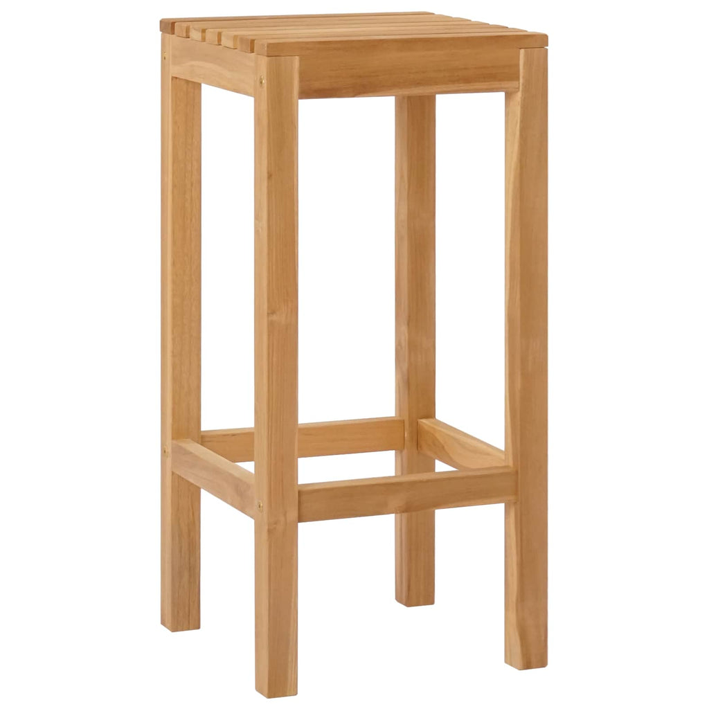 vidaXL Barhocker 4 pcs Natur 35 x 35 x 75 cm Massivholz Teak