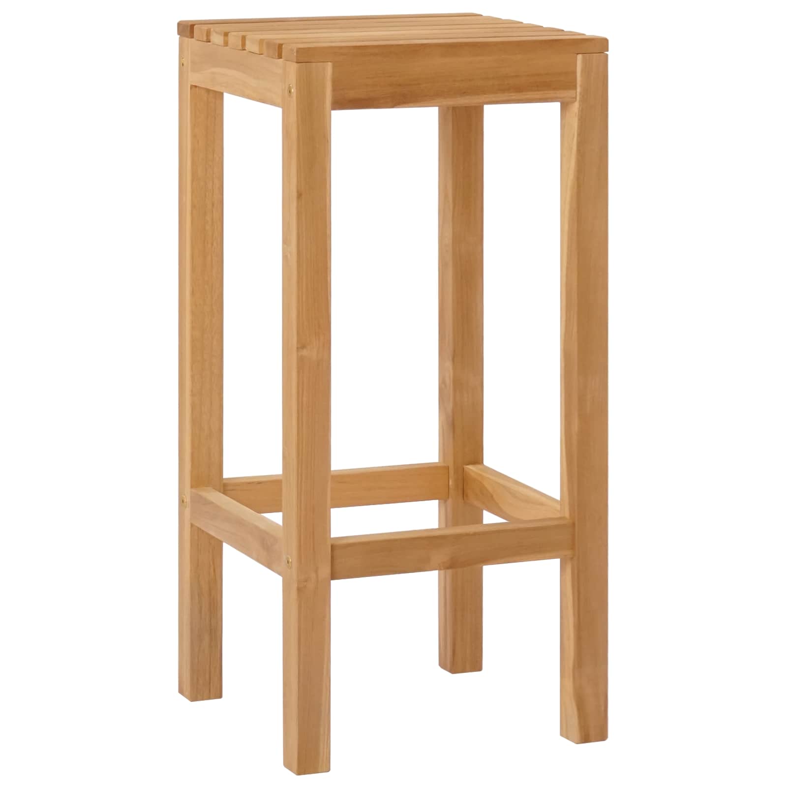 vidaXL Barhocker 4 pcs Natur 35 x 35 x 75 cm Massivholz Teak