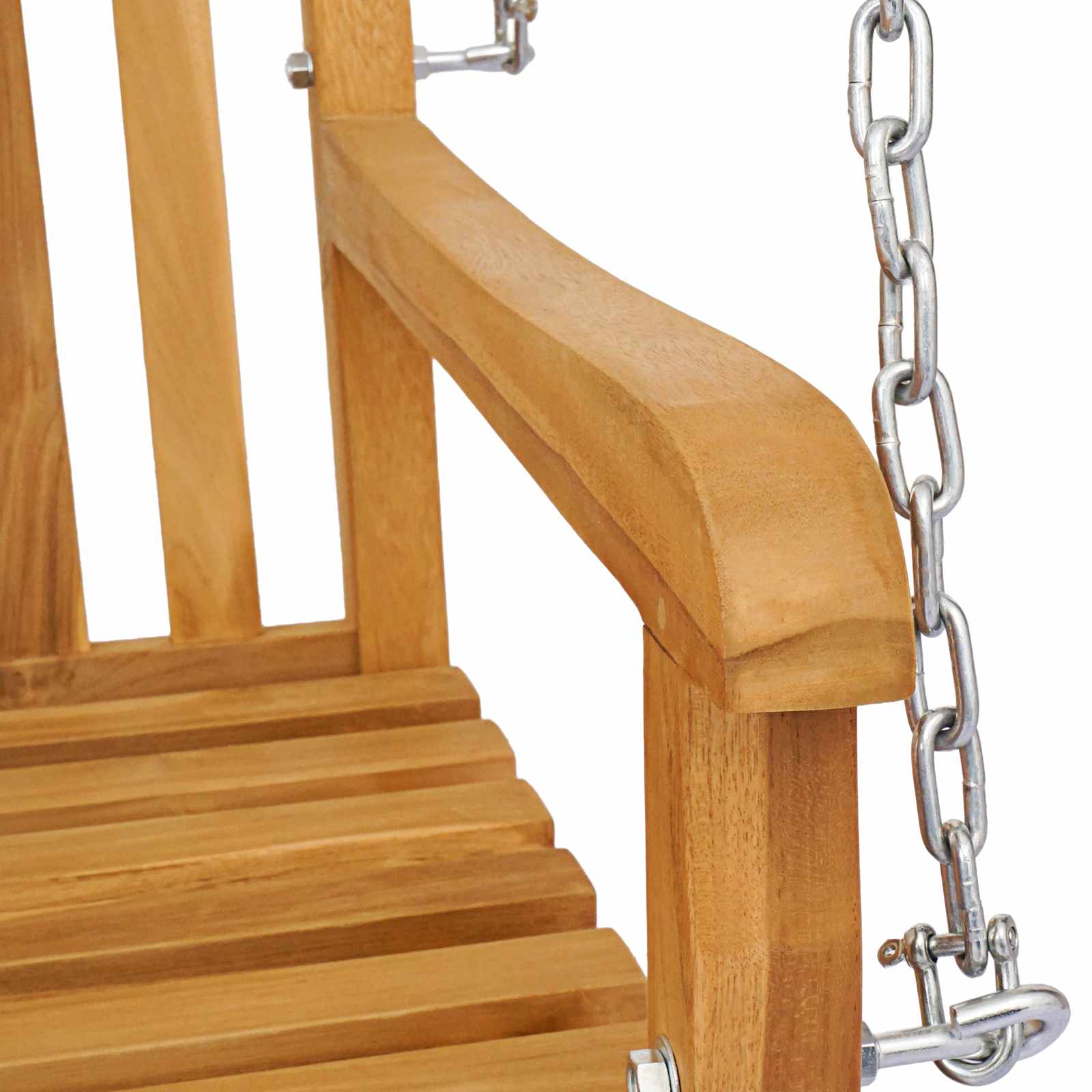 vidaXL Schaukelbank Natur 114 x 61 x 61,5 cm Massivholz Teak