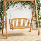 vidaXL Schaukelbank Natur 114 x 61 x 61,5 cm Massivholz Teak