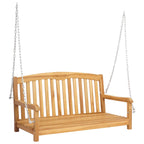 vidaXL Schaukelbank Natur 114 x 61 x 61,5 cm Massivholz Teak