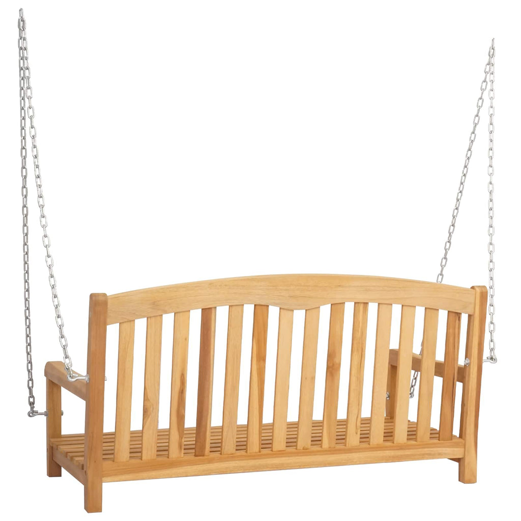 vidaXL Schaukelbank Natur 114 x 61 x 61,5 cm Massivholz Teak