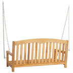 vidaXL Schaukelbank Natur 114 x 61 x 61,5 cm Massivholz Teak