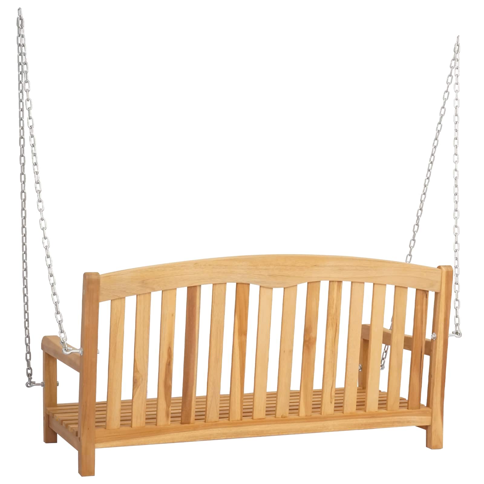 vidaXL Schaukelbank Natur 114 x 61 x 61,5 cm Massivholz Teak