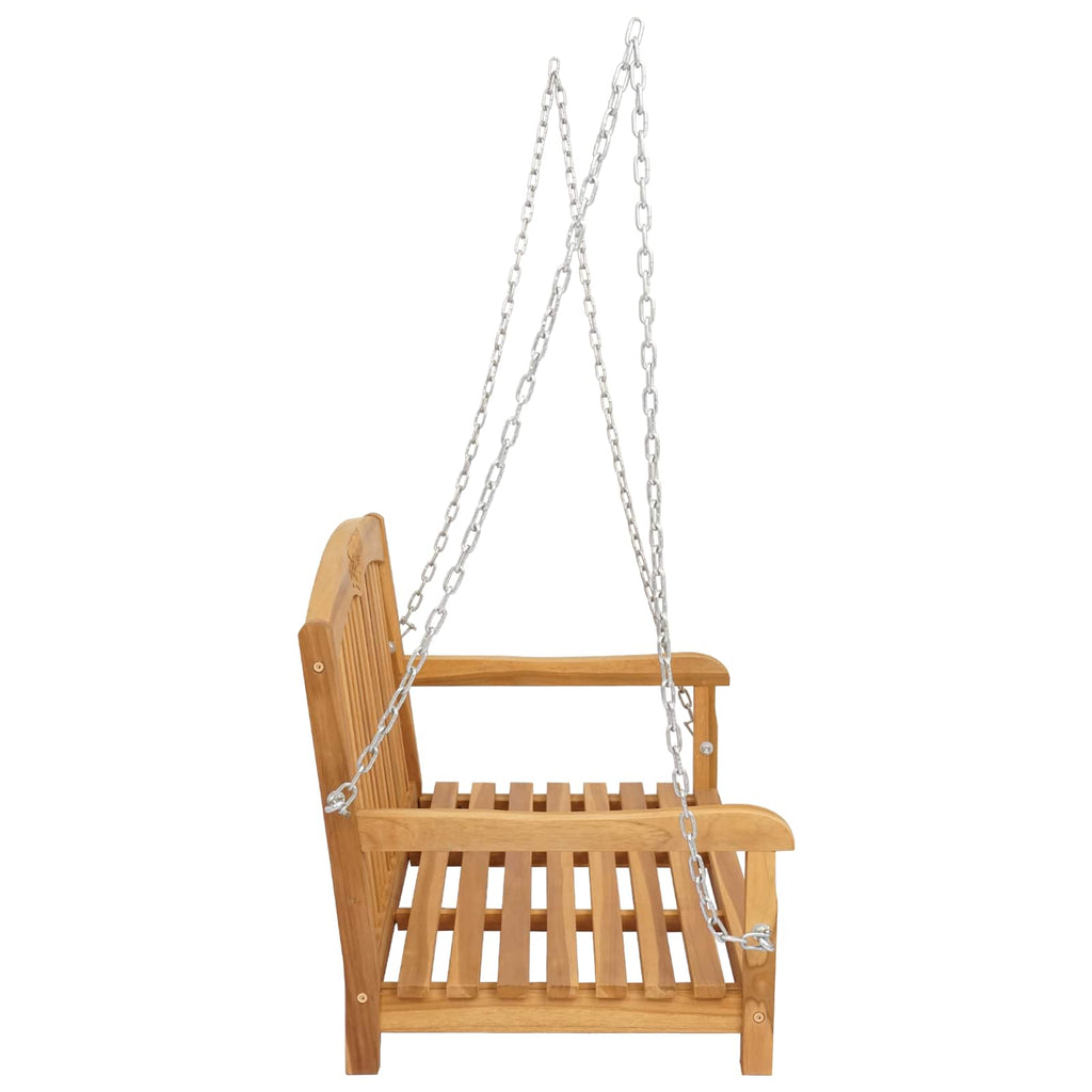 vidaXL Schaukelbank Natur 114 x 61 x 61,5 cm Massivholz Teak