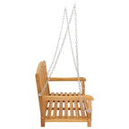 vidaXL Schaukelbank Natur 114 x 61 x 61,5 cm Massivholz Teak