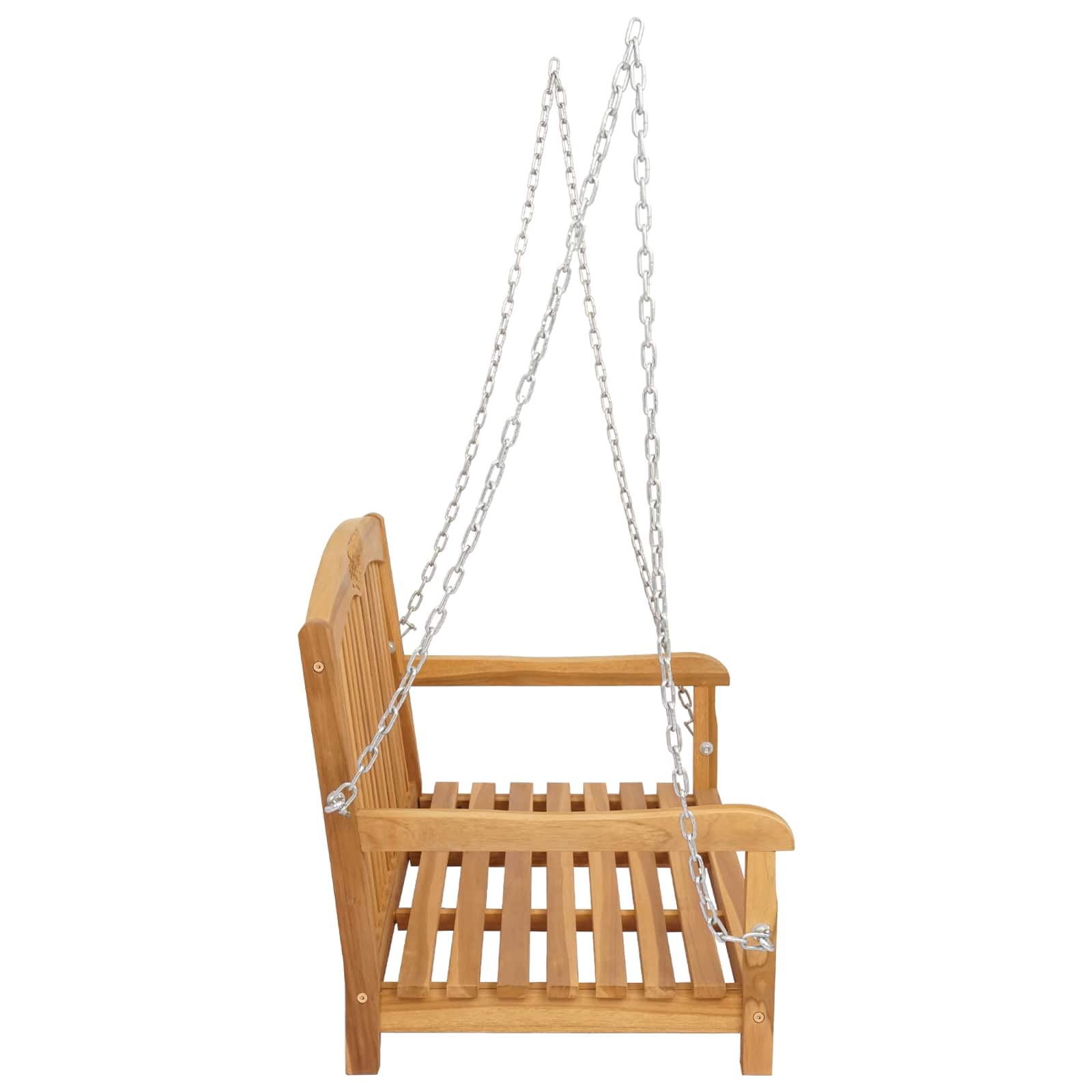 vidaXL Schaukelbank Natur 114 x 61 x 61,5 cm Massivholz Teak