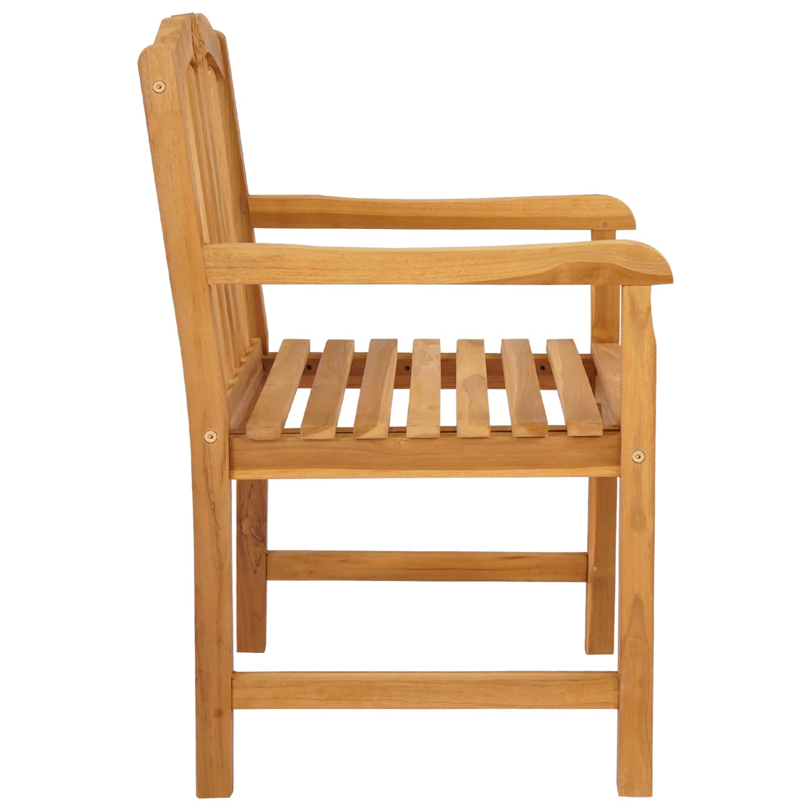vidaXL Gartenstuhl 2 pcs Natur 58 x 60 x 93 cm Massivholz Teak