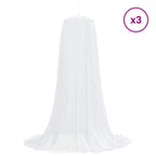 vidaXL Moskito-Netz für Bett 156 Maschen 3 pcs Weiß Polyester