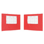 vidaXL Party Zelt Seitenteil 2 pcs 300 x 195 cm Rot PE und Stahl
