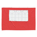 vidaXL Party Zelt Seitenteil 2 pcs 300 x 195 cm Rot PE und Stahl