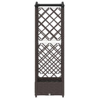 vidaXL Hochbeet mit Rankgitter und Dach Braun 124 x 40 x 126 cm PP