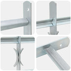 vidaXL Sicherheitsgitter für Fenster mit 2 Querstangen 3 pcs