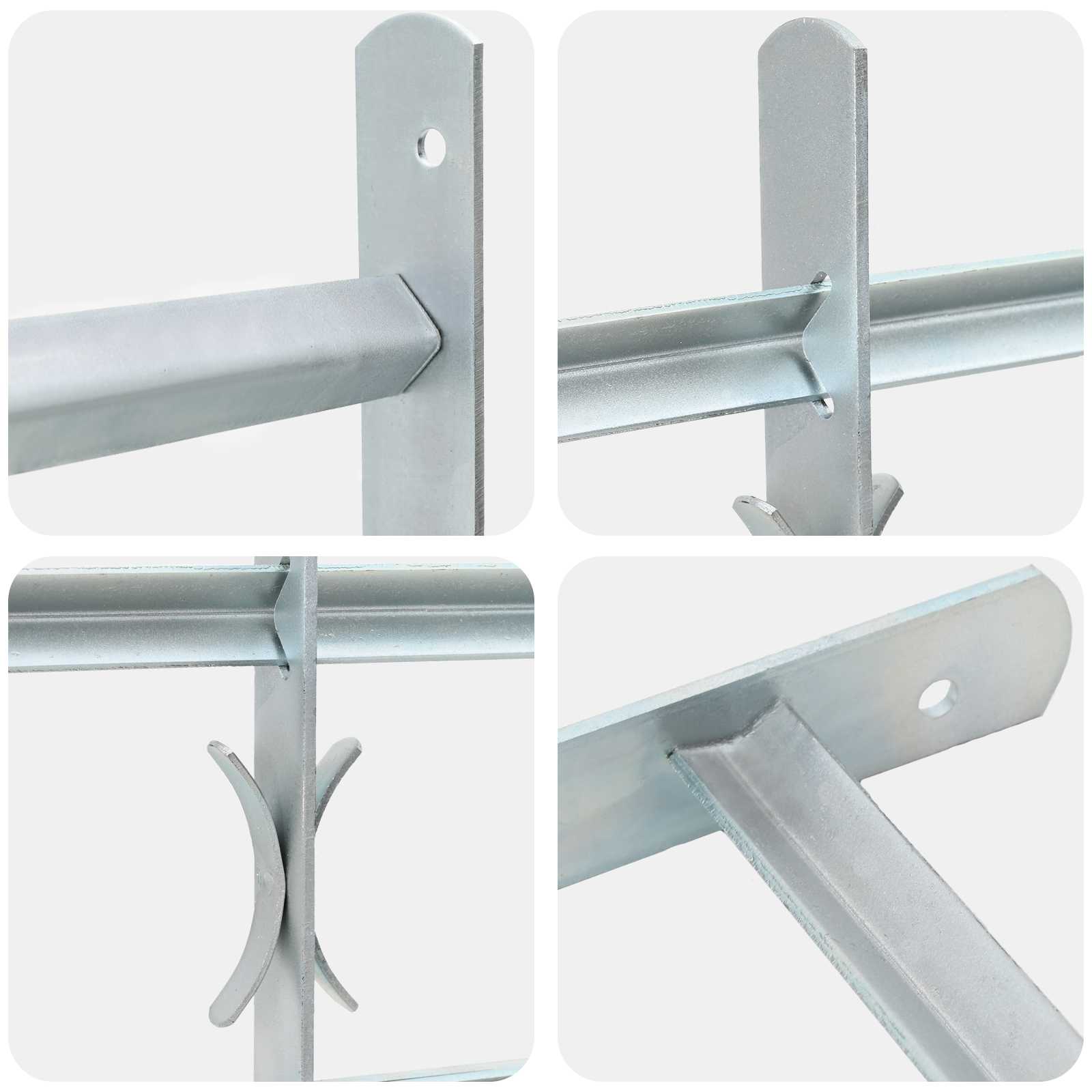 vidaXL Sicherheitsgitter für Fenster mit 2 Querstangen 3 pcs