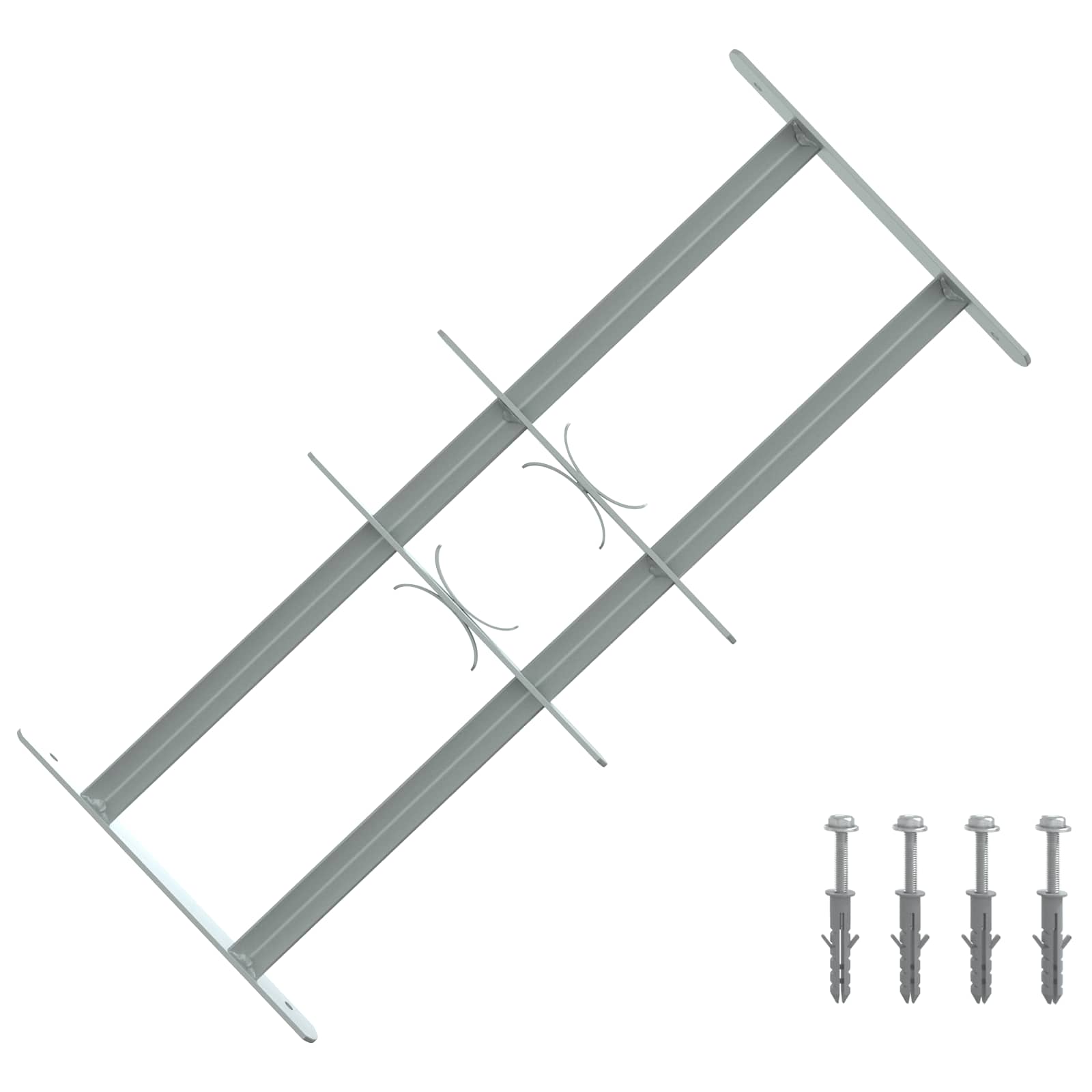 vidaXL Sicherheitsgitter für Fenster mit 2 Querstangen 3 pcs