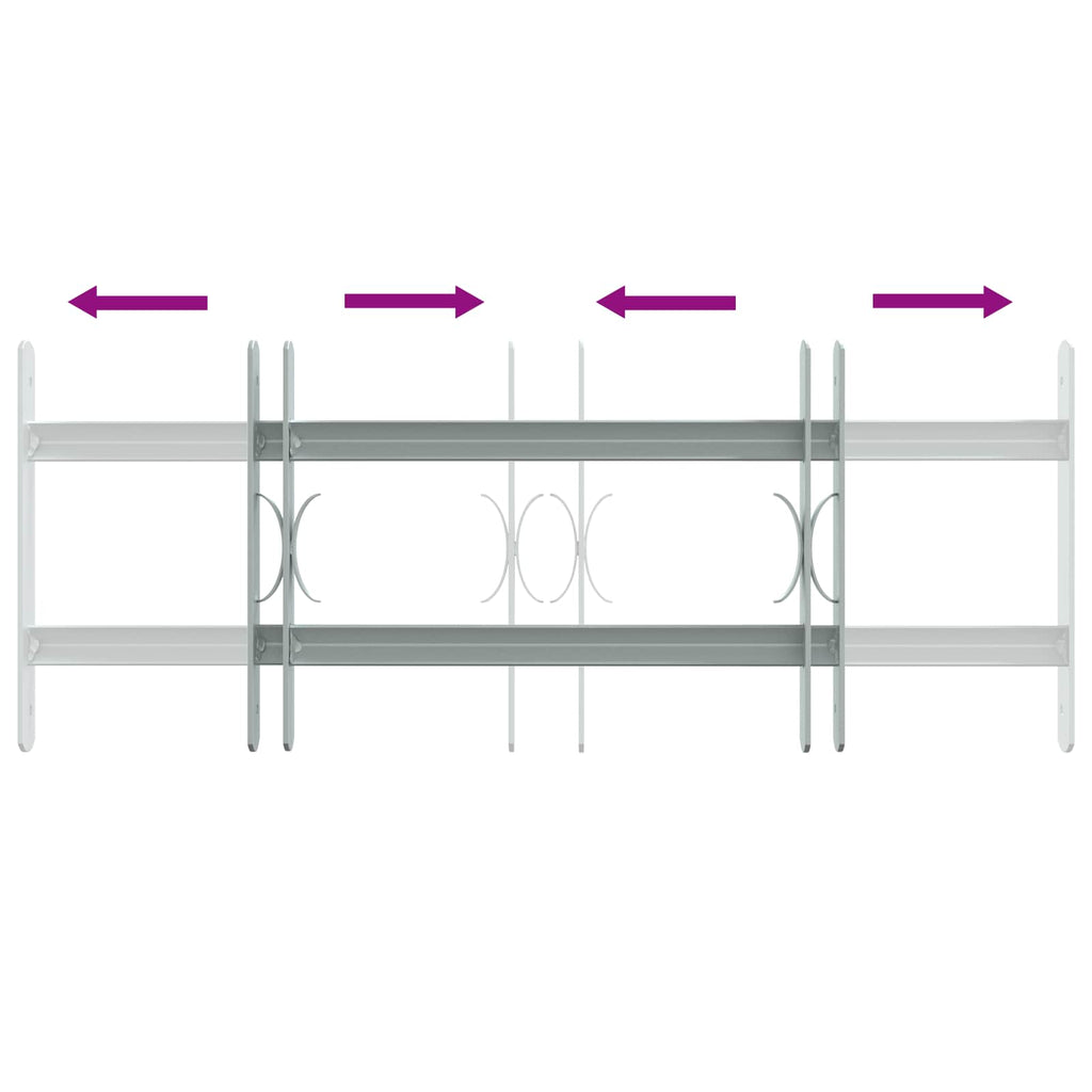 vidaXL Sicherheitsgitter für Fenster mit 2 Querstangen 3 pcs