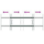 vidaXL Sicherheitsgitter für Fenster mit 2 Querstangen 3 pcs