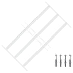 vidaXL Sicherheitsgitter für Fenster mit 3 Querstangen 43-74 cm