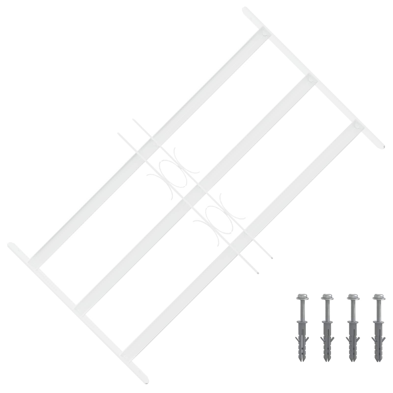 vidaXL Sicherheitsgitter für Fenster mit 3 Querstangen 43-74 cm