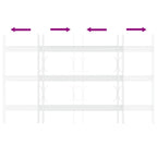 vidaXL Sicherheitsgitter für Fenster mit 3 Querstangen 43-74 cm