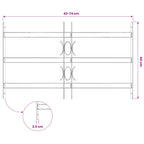 vidaXL Sicherheitsgitter für Fenster mit 3 Querstangen 43-74 cm