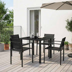 vidaXL Gartenmöbel Set 5 pcs Schwarz und Anthrazit 80 x 80 x 73 cm