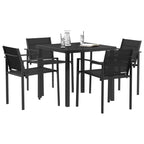 vidaXL Gartenmöbel Set 5 pcs Schwarz und Anthrazit 80 x 80 x 73 cm
