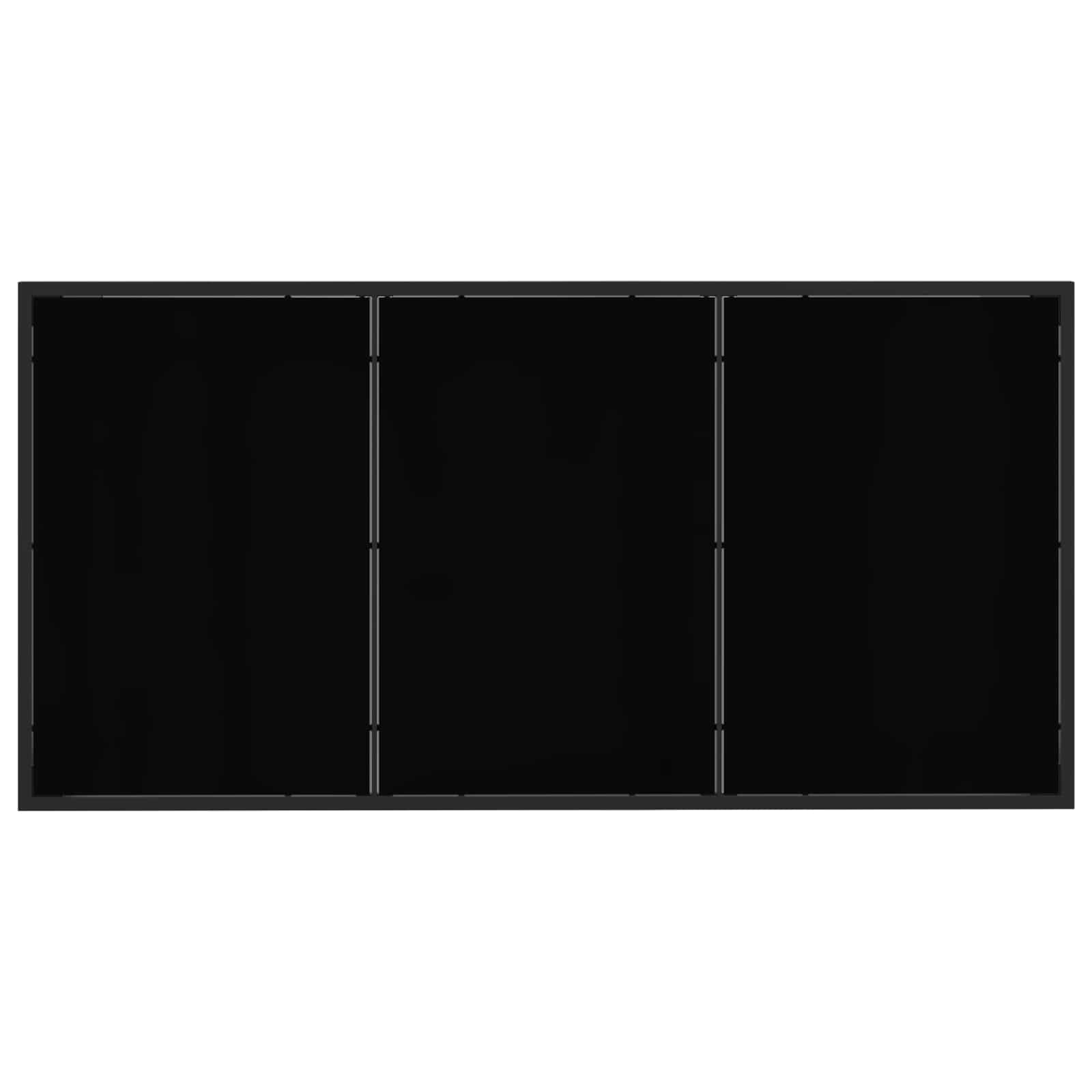 vidaXL Gartenmöbel Set 7 pcs Schwarz und Anthrazit 160 x 80 x 73 cm