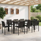 vidaXL Gartenmöbel Set 7 pcs Schwarz und Anthrazit Textilene