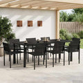 vidaXL Gartenmöbel Set 9 pcs Schwarz und Anthrazit Textilene