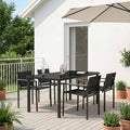 vidaXL Gartenmöbel Set 5 pcs Schwarz und Anthrazit Textilene