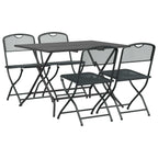 vidaXL Gartenmöbel Set 5 pcs Anthrazit Eisen und Stahl