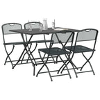 vidaXL Gartenmöbel Set 5 pcs Anthrazit Eisen und Stahl