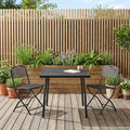 vidaXL Gartenmöbel Set 3 pcs Anthrazit Eisen und Stahl